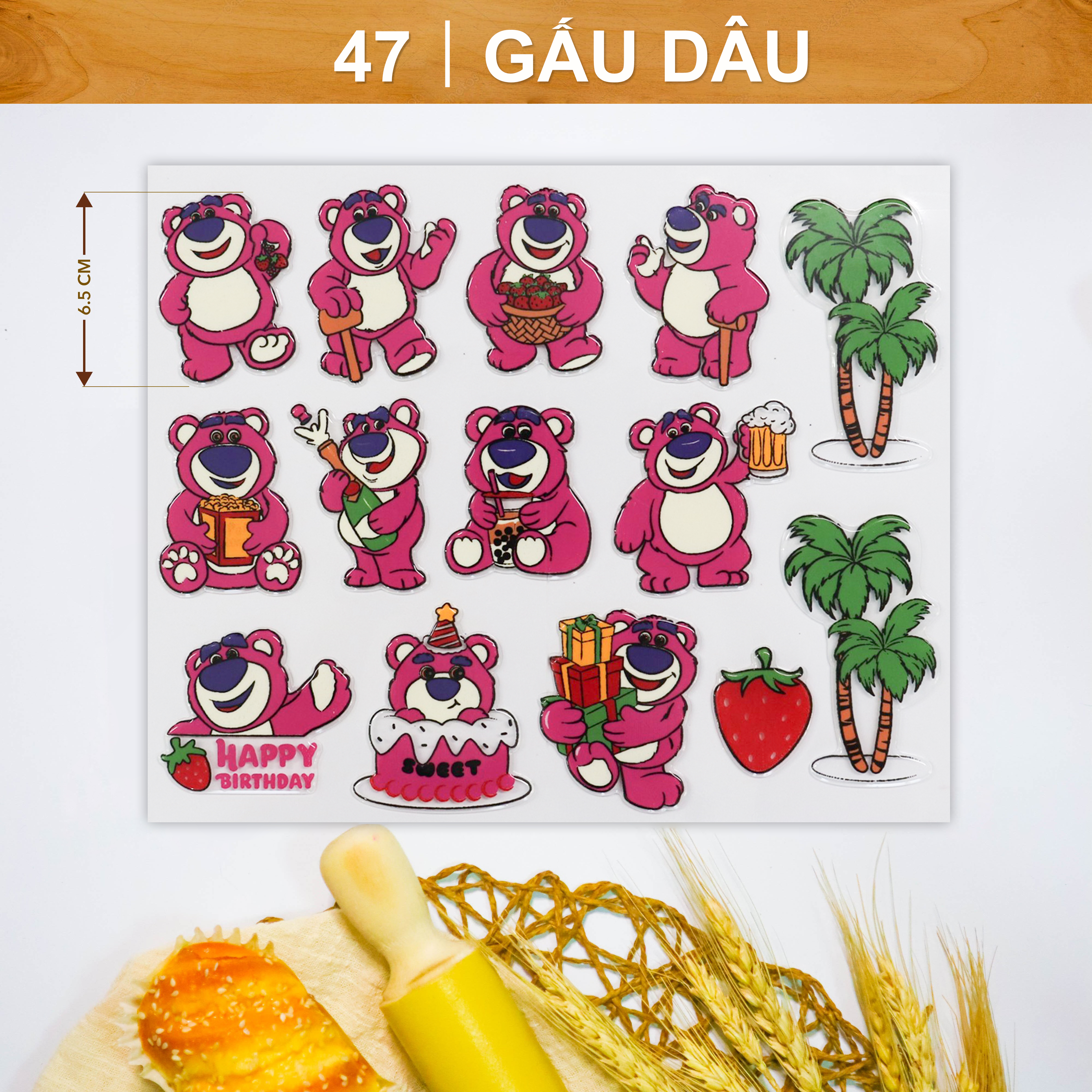 Khuôn In Hình Socola-Gấu Dâu