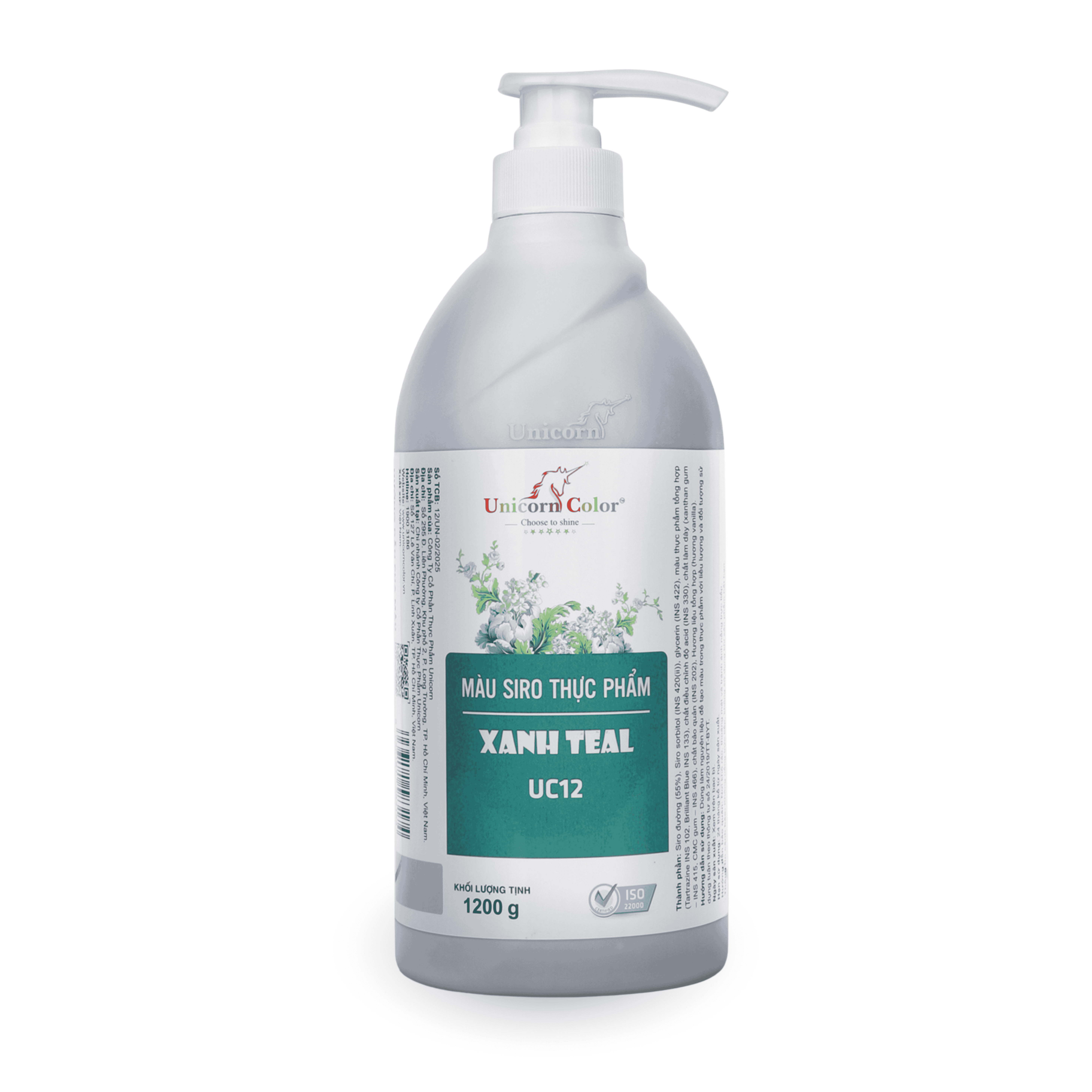 Màu Siro Unicorn Xanh Teal 1200g