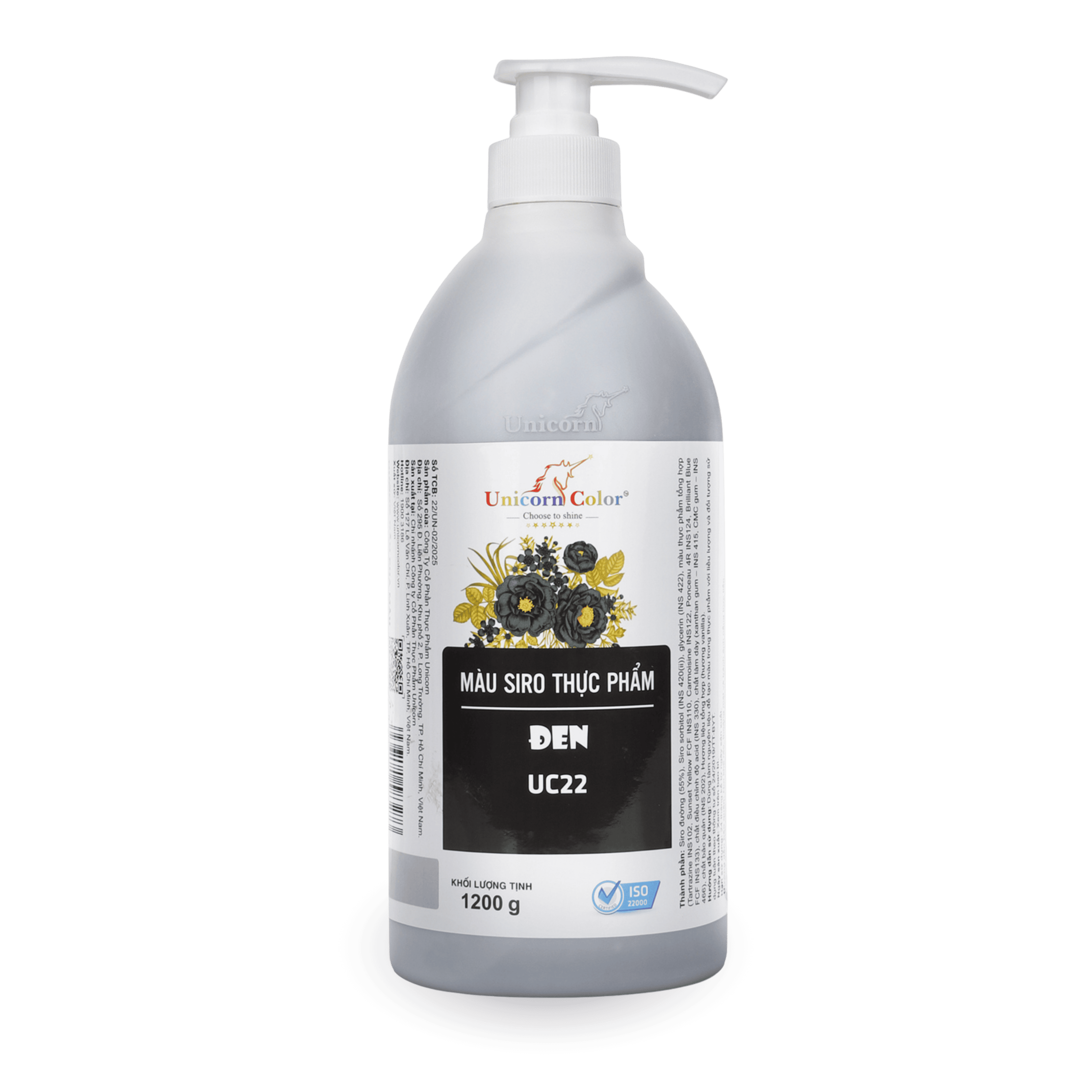 Màu Siro Unicorn Đen 1200g